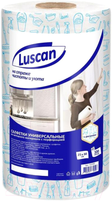 Набор салфеток хозяйственных Luscan 1111984 (белый/голубой)