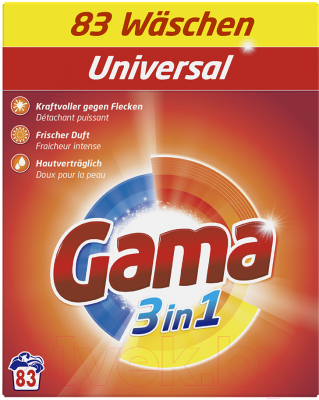 Стиральный порошок GAMA Universal 3 в 1 (4.98кг)