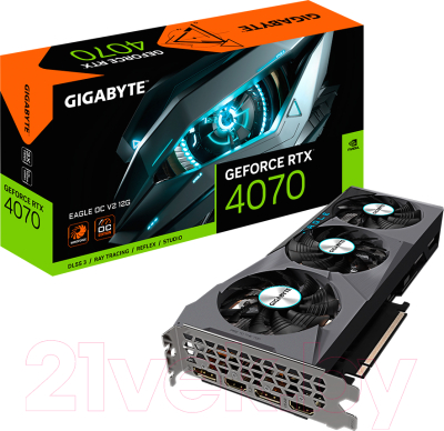 Видеокарта Gigabyte GeForce RTX 4070 Eagle OC V2 12G (GV-N4070EAGLE OCV2-12GD)