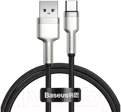 Кабель Baseus Cafule Series Metal Data Cable USB To Type-C / CAKF000001 (0.25м, черный)