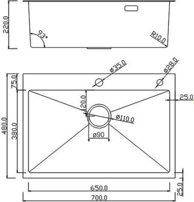 Мойка кухонная Roxen Simple 560220-70