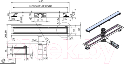 Трап для душа Roxen Supra 91020-40