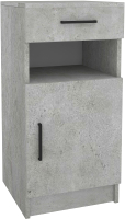 Тумба МДК ПРТ1 с ящиком 400x380x870 (цемент светлый) - 