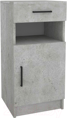 Тумба МДК ПРТ1 с ящиком 400x380x870 (цемент светлый)