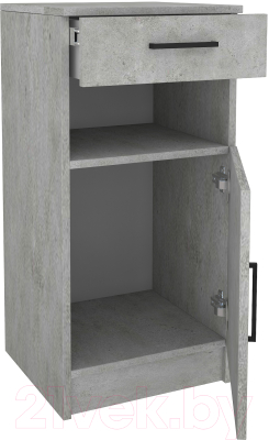 Тумба МДК ПРТ1 с ящиком 400x380x870 (цемент светлый)