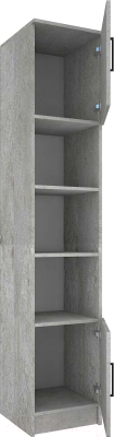 Стеллаж МДК ПРС2 открытый с 2-мя дверцами 400x380x2020 (цемент светлый)