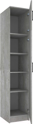 Шкаф-пенал МДК ПРС3 закрытый 400x380x2020 (цемент светлый)