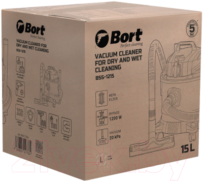 Профессиональный пылесос Bort BSS-1215 (93417784)