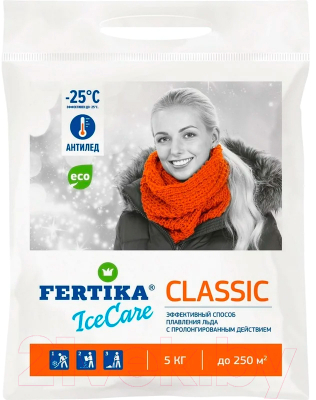 Противогололедный реагент Fertika Icecare Classic (5кг)