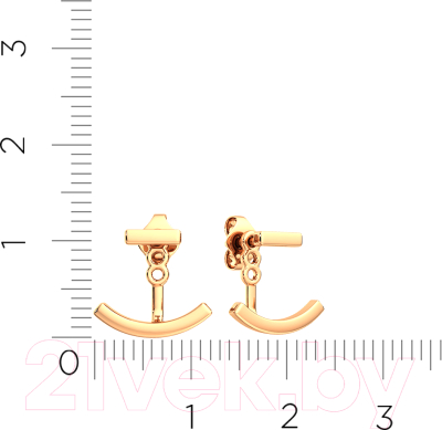 Серьги из розового золота ZORKA 300216.14K.R