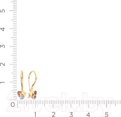 Серьги из розового золота ZORKA 3101324.14K.R.ZZ (с фианитами)