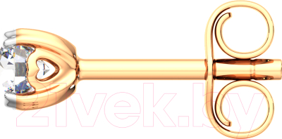 Серьги из розового золота ZORKA 3101358.14K.R (с фианитами)