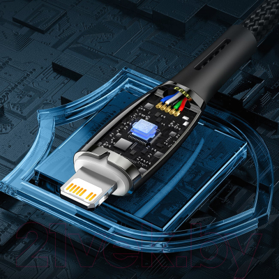 Кабель Baseus Glimmer Series Fast Charging Type-C to Type-C / CADH000701 (1м, черный)