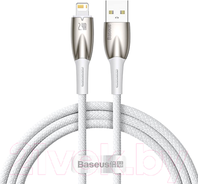 Кабель Baseus Glimmer Series Fast Charging USB to iP / CADH000202 (1м, белый)
