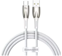 Кабель Baseus Glimmer Series Fast Charging USB to Type-C / CADH000402 (1м, белый) - 