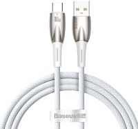Кабель Baseus Glimmer Series Fast Charging USB to Type-C / CADH000602 (2м, белый) - 