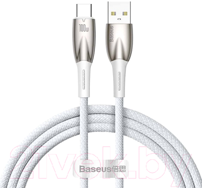 Кабель Baseus Glimmer Series Fast Charging USB to Type-C / CADH000602 (2м, белый)