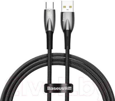 Кабель Baseus Glimmer Series Fast Charging USB to Type-C / CADH000501 (2м, черный)