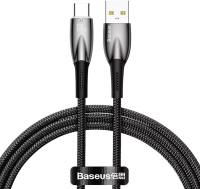 Кабель Baseus Glimmer Series Fast Charging USB to Type-C / CADH000401 (1м, черный) - 