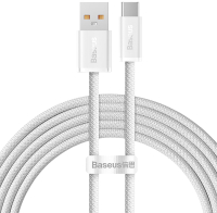 Кабель Baseus Dynamic Series Fast Charging USB to Type-C / CALD000702 (2м, белый) - 
