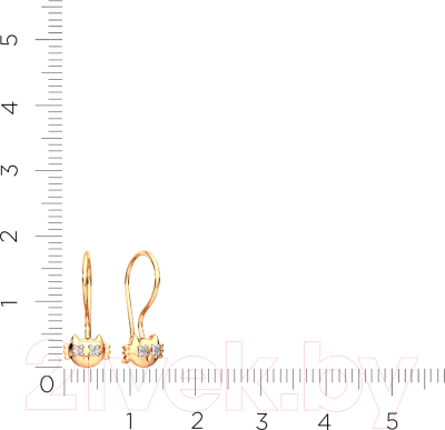 Серьги из розового золота ZORKA 3101528.14K.R.ZZ (с фианитами)