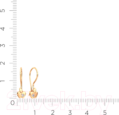 Серьги из розового золота ZORKA 3101549.14K.R.ZZ (с фианитами)