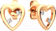 Серьги из розового золота ZORKA 3101593.14K.R (с фианитами) - 