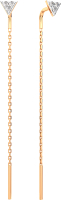Серьги из розового золота ZORKA 3101611.14K.R (с фианитами) - 