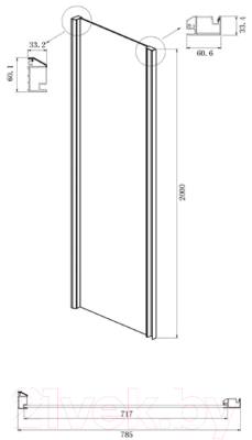 Душевой уголок Ambassador Intense 120x80x200 / 110022201IBB-80IBB