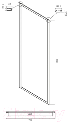 Душевой уголок Ambassador Forsa 120x80x195 / 17021103NX-80NX