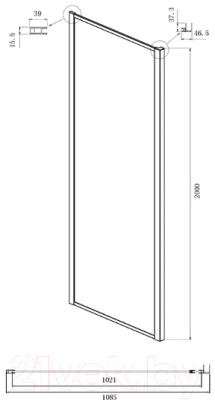 Душевой уголок Ambassador Forsa 120x110x200 / 17021107AX-110AX