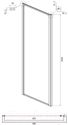 Душевой уголок Ambassador Forsa 120x90x200 / 17021107AX-90AX