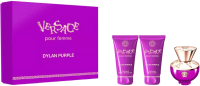 Парфюмерный набор Versace Dylan Purple Парфюмерная вода+Гель для душа+Лосьон для тела (50мл+50мл+50мл) - 