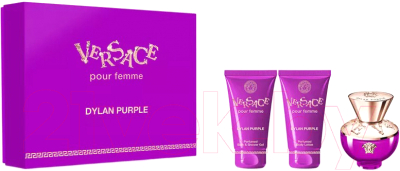 Парфюмерный набор Versace Dylan Purple Парфюмерная вода+Гель для душа+Лосьон для тела (50мл+50мл+50мл)