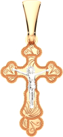 Крестик из комбинированного золота ZORKA 410005.2.14K.B.REL - 