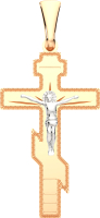 Крестик из комбинированного золота ZORKA 410006.4.14K.B.REL - 