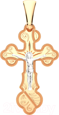 Крестик из комбинированного золота ZORKA 410008.1.14K.B.REL