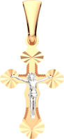 Крестик из комбинированного золота ZORKA 410018.2.14K.B.REL - 