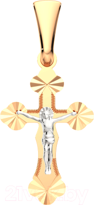 Крестик из комбинированного золота ZORKA 410018.2.14K.B.REL