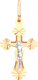 Крестик из комбинированного золота ZORKA 410018.3.14K.B.REL - 
