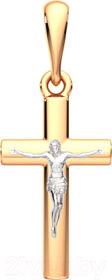 Крестик из комбинированного золота ZORKA 410025.14K.B.REL