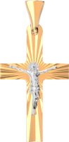 Крестик из комбинированного золота ZORKA 410032.14K.B.REL - 