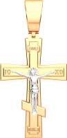 Крестик из комбинированного золота ZORKA 430128.14K.B.REL - 