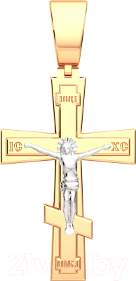 Крестик из комбинированного золота ZORKA 430128.14K.B.REL