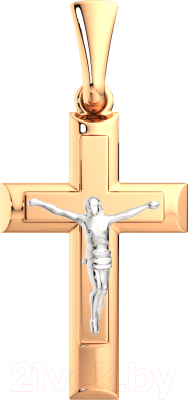 Крестик из комбинированного золота ZORKA 430156.14K.B.REL