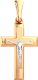 Крестик из комбинированного золота ZORKA 430156.14K.B.REL - 
