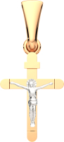 Крестик из комбинированного золота ZORKA 430187.14K.B.REL - 