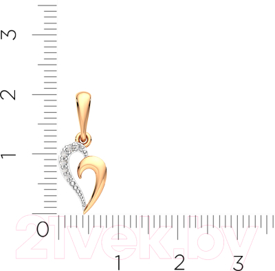 Подвеска из розового золота ZORKA 4401617.14K.R.ZZ (с фианитами)