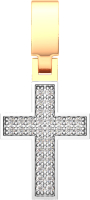 Крестик из розового золота ZORKA 440517.14K.R (с фианитами) - 