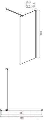 Душевой уголок Ambassador Elysium 80x90x200 / 111011109CX-90CX